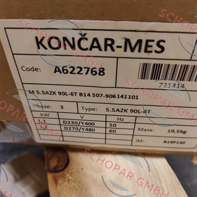 Koncar-M 5.5AZK 90L-6T B14