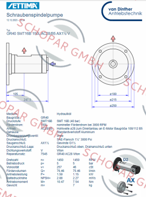 Settima-GR40 SMT 16B 150L AC28/B5 AX11/2" V