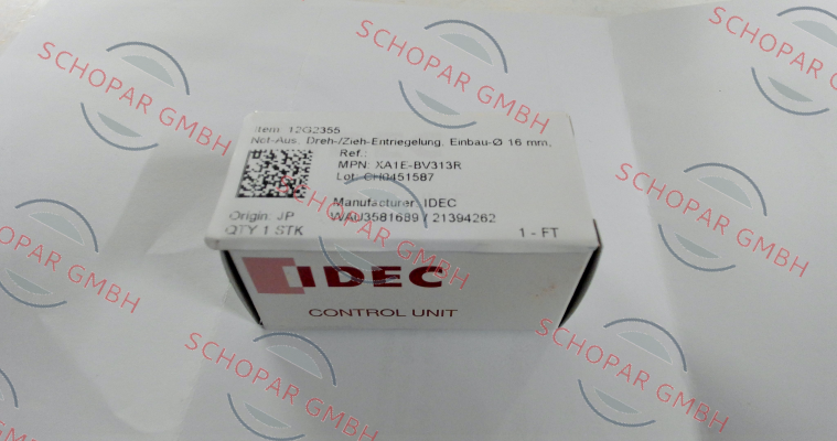 Idec-P/N: 207355 Type: XA1E-BV313R