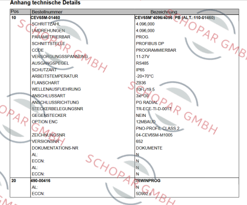 TR Electronic-CEV-65-M-01460 PROG + 490-00416