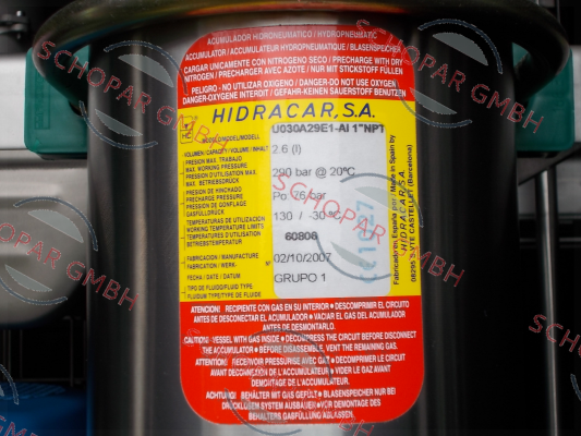 Hidracar-U030A29E1-AI 1“ NPT,76 bar 