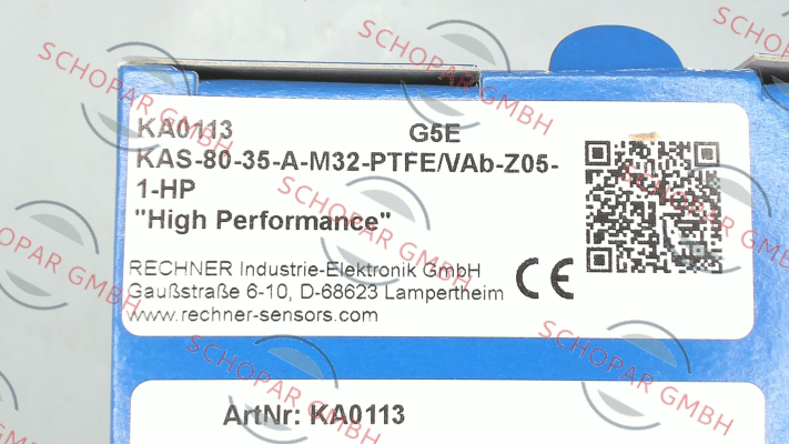 Rechner-P/N: KA0113, Type: KAS-80-35-A-M32-PTFE/VAb-Z05-1-HP