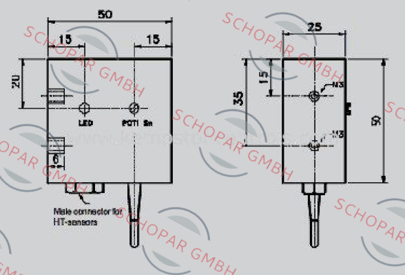 Rechner-P/N: 550500 Type: ISA-10-BB-S-50x50x25-PA-Z02/Y22-1