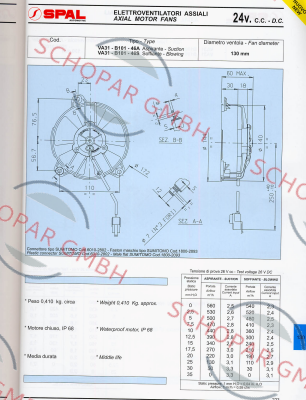 SPAL-VA31-B100-46A 10FT