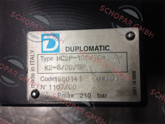 Duplomatic-HC2P-125/90-140-K2-S/20/SP  OEM 