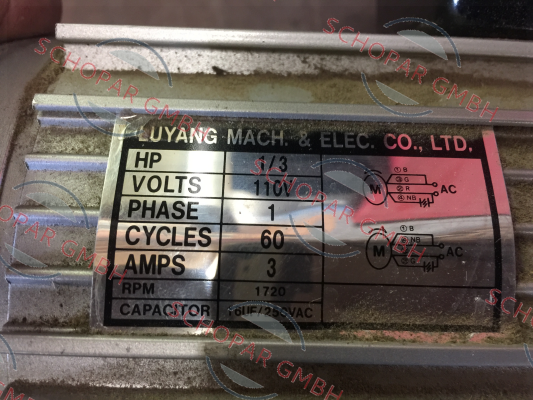 Luyang Gear Motor-Gearmotor 1/3 HP for Interpack 2324-BB/3