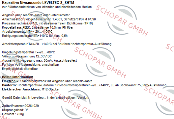 Hengesbach- LEVELTEC S-SHTM 