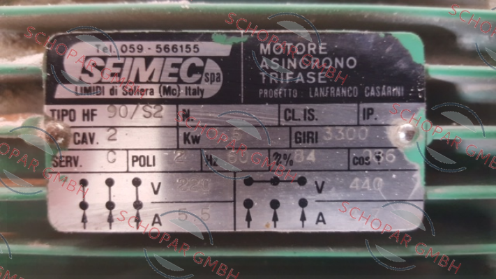 Seimec (Rossi)-TIPO HF 90/S2 