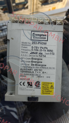 CROMPTON INSTRUMENTS (TE Connectivity)-253-PH3G - 24VDC (ANSI 12/14) 