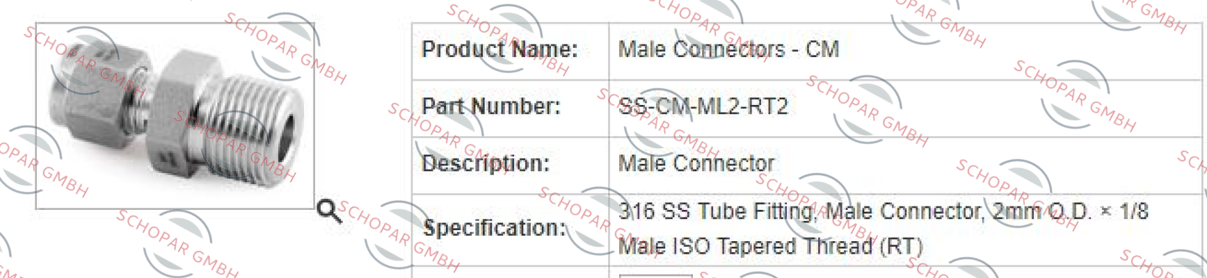 Fitok-P/N: SS-CM-ML2-RT2 