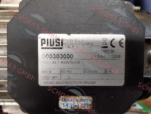 Piusi-Repair Kit For 000303000 (S/N: 14355172P) 