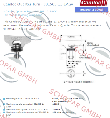 Camloc-991S05-11-1AGV    
