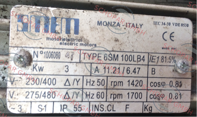 Smem-6SM 100LB4 obsolete, replaced by T3A100LB 