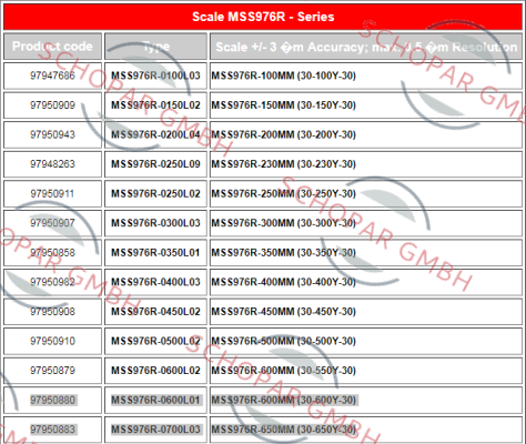 Magnescale-MSS976R-600MM (30-600Y-30)