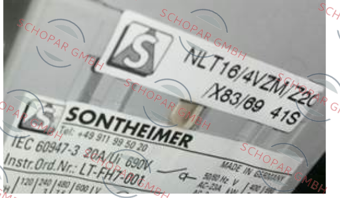 Sontheimer-NLT16/4VZM/Z20 /X83/69