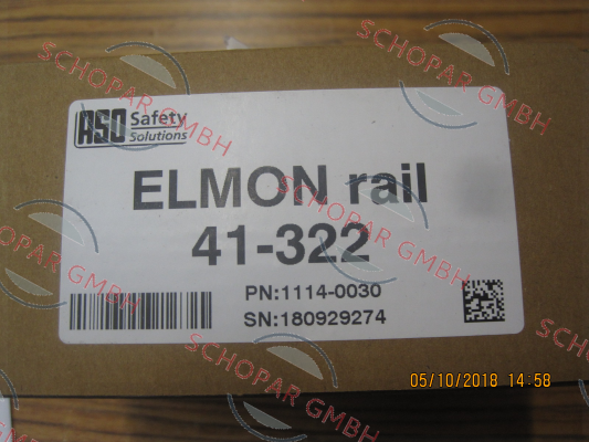 ASO SAFETY-P/N: 1114-0030 Type: ELMON rail 41-322