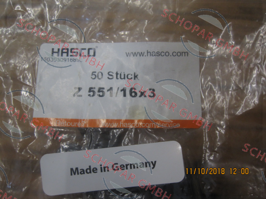 Hasco-Z551 16x3