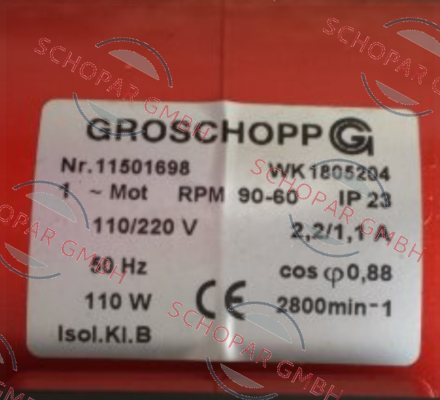 Groschopp-Nr. 11501698 WK 1805204 - OEM