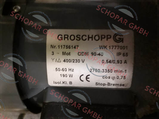 Groschopp-ODM90-40B/Z14 (44,3:1)