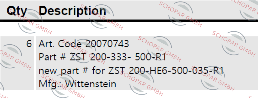 Wittenstein-ZST 200-333-500-R1