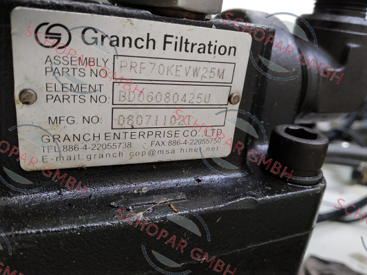 GRANCH FILTER-PRF70KEVW25M