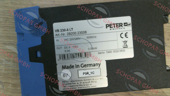 Peter Electronic-P/N: 2B200.23006, Type: VB 230-6LT