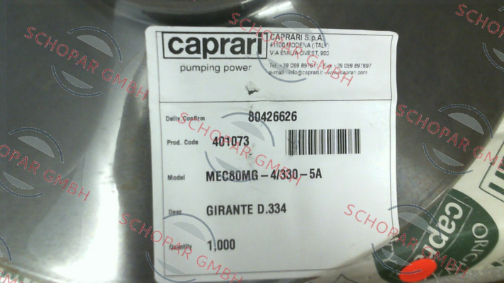 CAPRARI -MEC80MG-4/330-5A