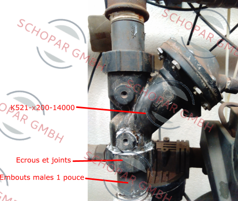 Aprimatic-Ecrous et joints for 521-A 125 REF: K521-X200-14000 