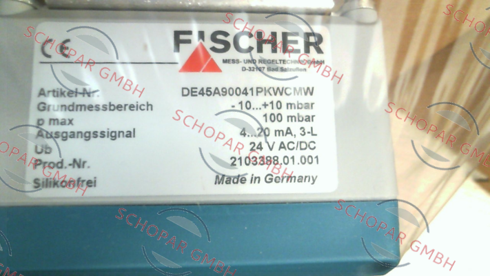 Fischer Mess Regeltechnik-Art. Nr.: DE45A90041PKWCMW