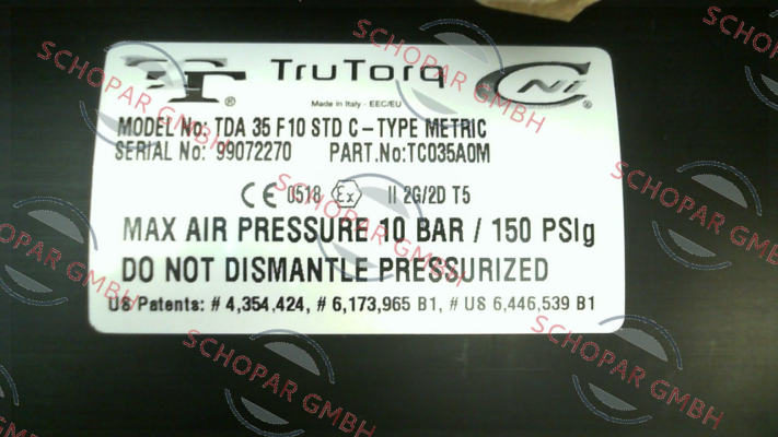 Trutorq-TDA 35 F10 STD C-TYPE