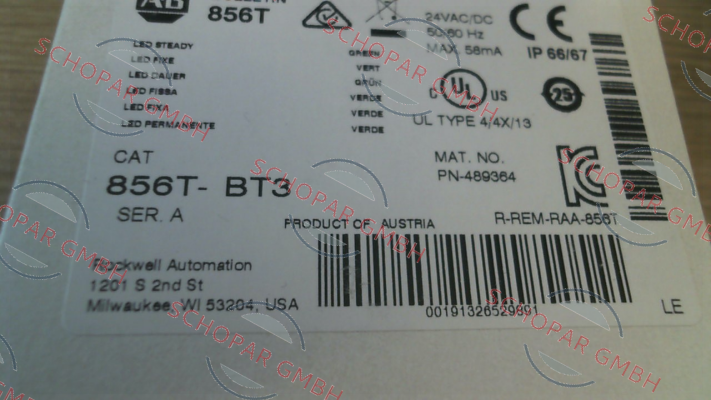 Allen Bradley (Rockwell)-856T-BT3