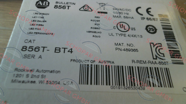 Allen Bradley (Rockwell)-856T-BT4