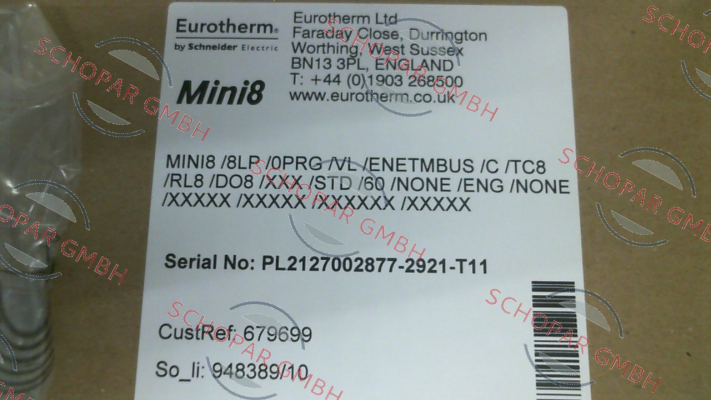 Eurotherm-MINI8/8LP /0PRG /VL /ENETMBUS /C /TC8 /RL8 /DO8 /XXX /STD /60 /​NONE /ENG /NONE /XXXXX /XXXXX /XXXXXX /XXXXX