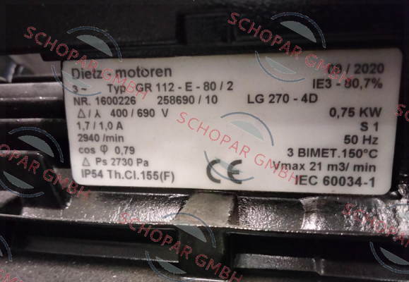 Dietz-Motoren-192627 for GR-112-E-80/2