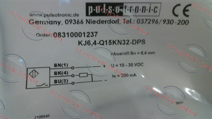 Pulsotronic-p/n: 08310001237, Type: KJ6,4-Q15KN32-DPS