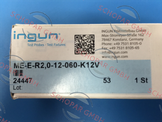 Ingun-ME-E-R2,0-12-060-K12V (24447) for 1.... 10 pcs