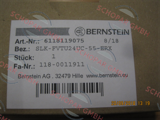 Bernstein-P/N: 6118119075 Type: SLK-FVTU24UC-55-ERX