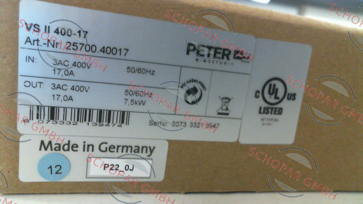 Peter Electronic-25700.40017 \ VS II 400-17