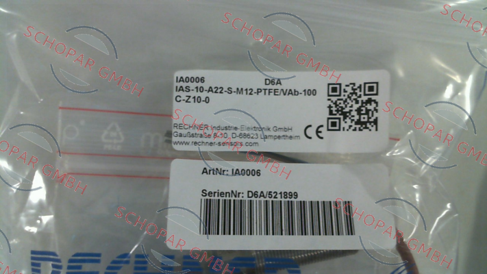 Rechner-P/N: IA0006 Type: IAS-10-A22-S-M12-PTFE/VAb-100C-Z10-0