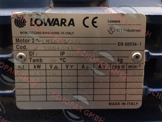 Lowara-PLM132B3/375 IE2 