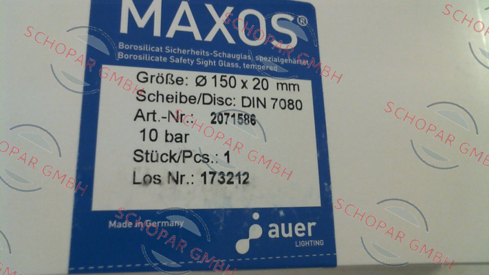 Maxos-DIN 7080-10 150mmX20mm