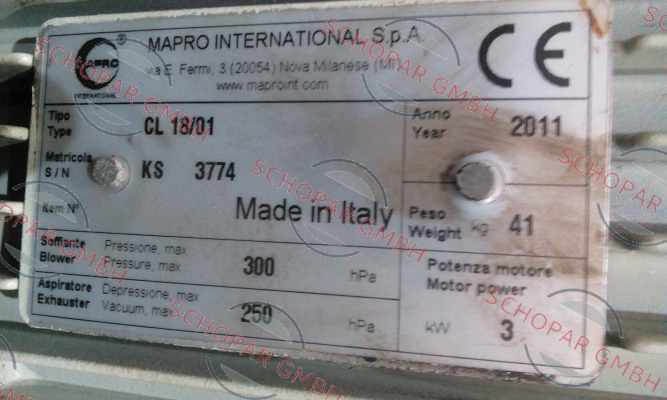 MAPRO International-CL 18/01 