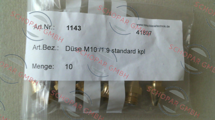 Reka-P/N: 001143, Type: M10 /1.9