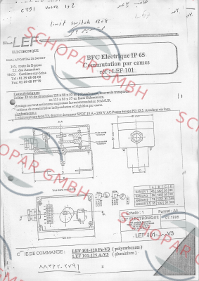 Lef Industries-LEF 102-LC2/GR. (2xV3 SPDT) 1PE = Old model: LEF 101-102 