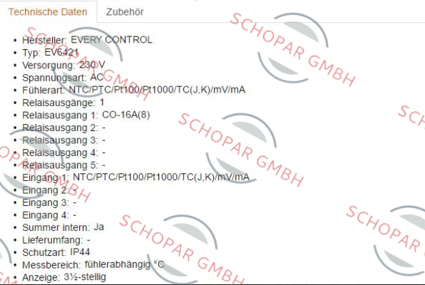 EVCO - Every Control-Typ EV6421 230V 