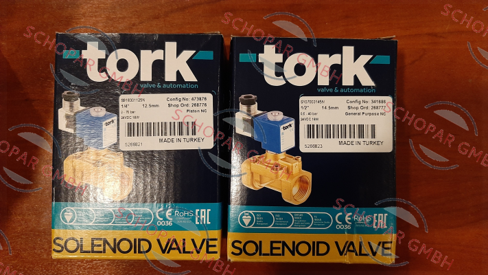 Tork-1/4" - 12 mm 24V DC 21,6 W 0,5- 40 Bar