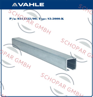 Vahle-P/n: 0314122/00, Type: S3-2000-K