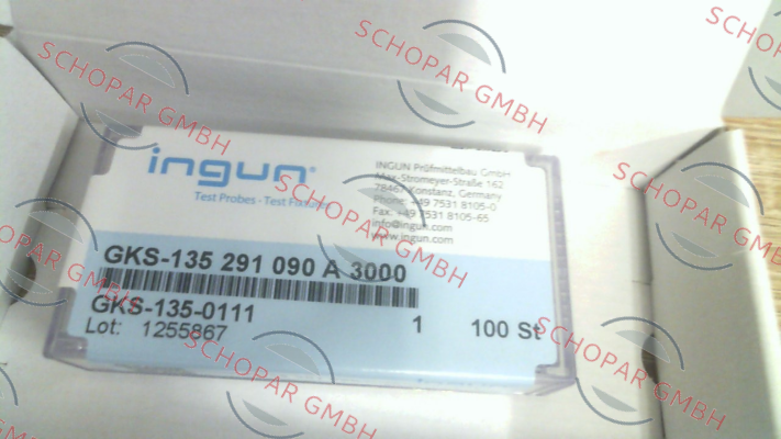 Ingun-P/N: GKS-135-0111 Type: GKS-135 291 090 A 300