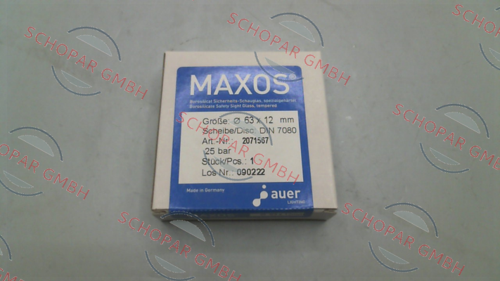 Maxos-P/N: 2071567, Type: DIN 7080-16 63x12