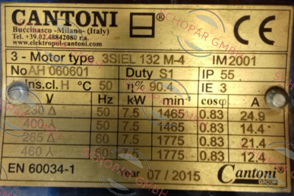 Cantoni-DS-Motor 3 SIEL 132 M-4